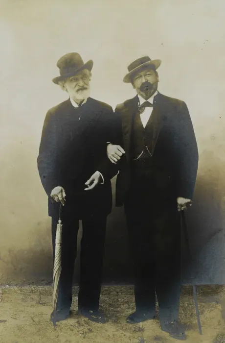 Framed Print : Giuseppe Verdi and Francesco Tamagno, ca 1899 Framed Print : Giuseppe Verdi and Francesco Tamagno, ca 1899