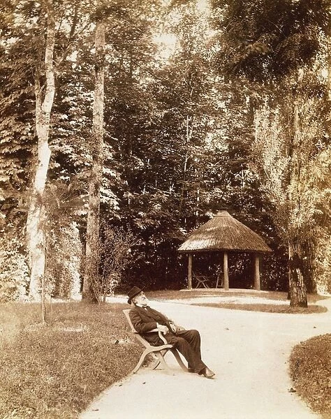 Giuseppe Verdi in the garden of Sant Agata