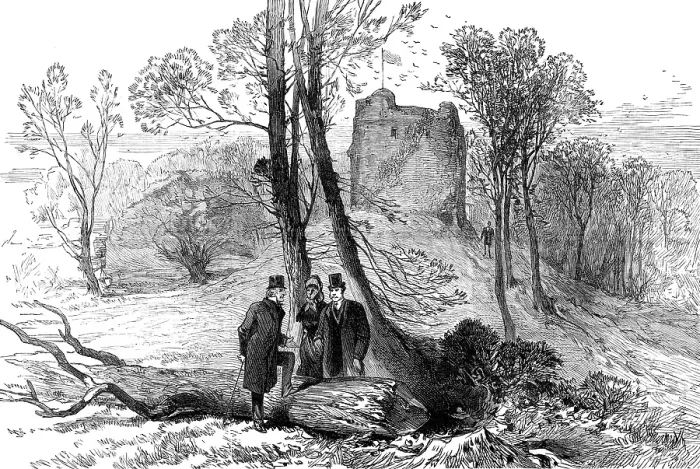 Framed Print : Gladstone Supplement: ruins of the old castle, Hawarden, 1880. Creator: Unknown Framed Print : Gladstone Supplement: ruins of the old castle, Hawarden, 1880. Creator: Unknown