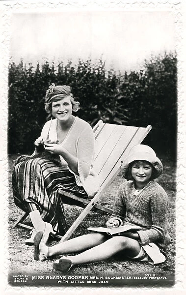 Gladys Cooper (1888-1971), English actress, with her daughter Joan, early 20th century. Artist: Sport & General