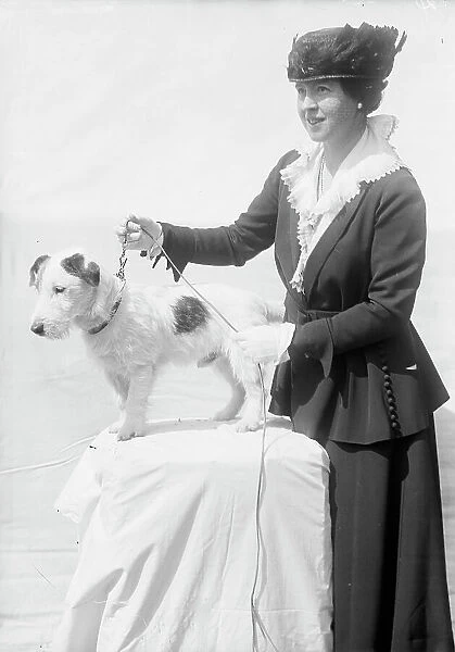 Gladys Ingalls, Mrs. Arnold Robertson, Dog Show, 1916. Creator: Harris & Ewing. Gladys Ingalls, Mrs. Arnold Robertson, Dog Show, 1916. Creator: Harris & Ewing