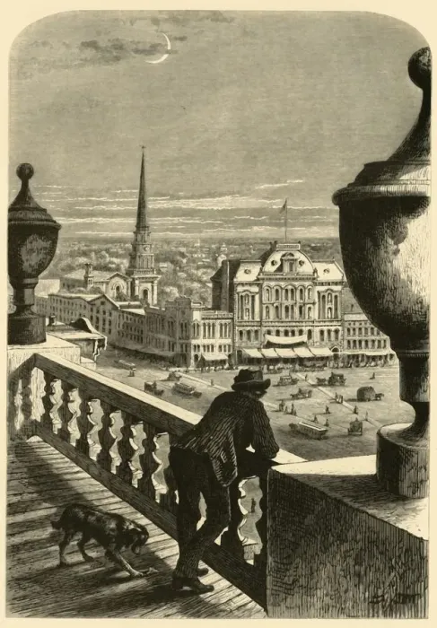 Framed Print : Glance at Detroit from the City Hall, 1872. Creator: John Douglas Woodward Framed Print : Glance at Detroit from the City Hall, 1872. Creator: John Douglas Woodward