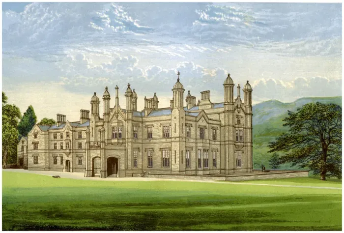 Framed Print : Glanusk Park, Brecknockshire, Wales, home of Baronet Bailey, c1880 Framed Print : Glanusk Park, Brecknockshire, Wales, home of Baronet Bailey, c1880