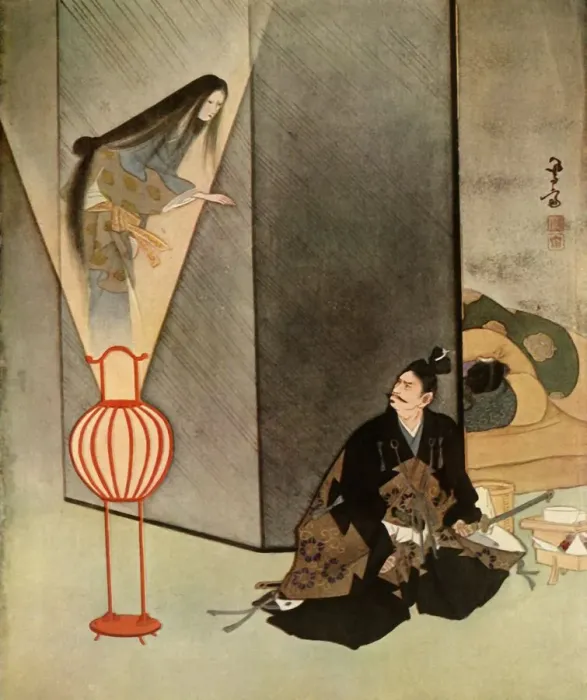 Framed Print : He glared fiercely at the apparition... 1919. Creator: Unknown Framed Print : He glared fiercely at the apparition... 1919. Creator: Unknown