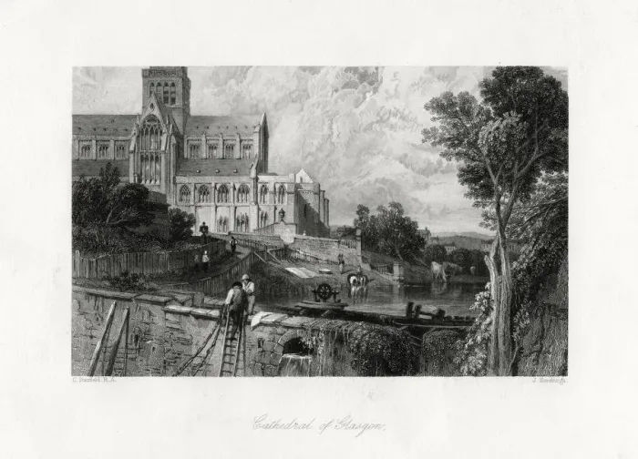 Framed Print : Glasgow Cathedral, Scotland, 19th century. Artist: J Horsburgh Framed Print : Glasgow Cathedral, Scotland, 19th century. Artist: J Horsburgh