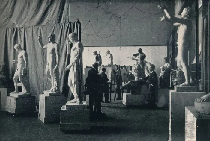 Framed Print : The Glasgow School of Art, The Antique Room, c1900 Framed Print : The Glasgow School of Art, The Antique Room, c1900