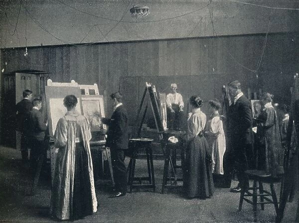 The Glasgow School of Art, One of the Life Rooms, c1900