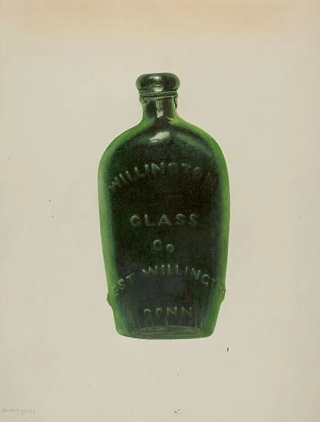 Glass Bottle, c. 1939. Creator: Maud M Holme