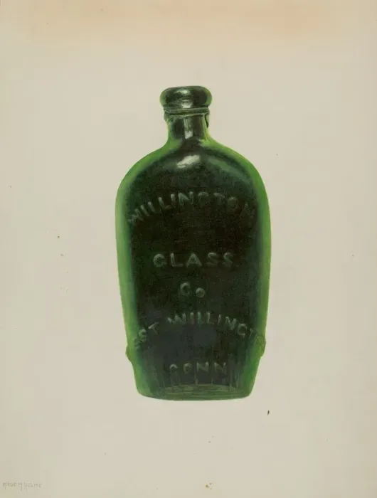 Framed Print : Glass Bottle, c. 1939. Creator: Maud M Holme Framed Print : Glass Bottle, c. 1939. Creator: Maud M Holme