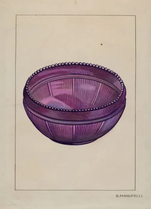 Framed Print : Glass Bowl, c. 1936. Creator: Raymond Manupelli Framed Print : Glass Bowl, c. 1936. Creator: Raymond Manupelli