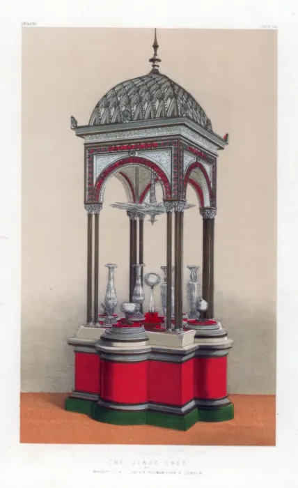 Framed Print : The Glass Case, 19th century. Artist: John Burley Waring Framed Print : The Glass Case, 19th century. Artist: John Burley Waring