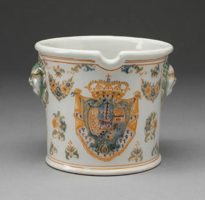 Framed Print : Glass Cooler, Moustiers-Sainte Marie, c. 1740 / 50. Creator: Olerys and Laugier Manufactory Framed Print : Glass Cooler, Moustiers-Sainte Marie, c. 1740 / 50. Creator: Olerys and Laugier Manufactory
