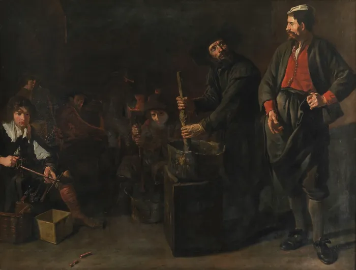 Framed Print : A Glass and Coral Factory, Mid of 17th century. Creator: Van Loo, Jacob (1614-1670) Framed Print : A Glass and Coral Factory, Mid of 17th century. Creator: Van Loo, Jacob (1614-1670)