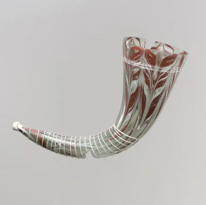 Framed Print : Glass Drinking Horn, Langobardic (?), 575-625. Creator: Unknown Framed Print : Glass Drinking Horn, Langobardic (?), 575-625. Creator: Unknown