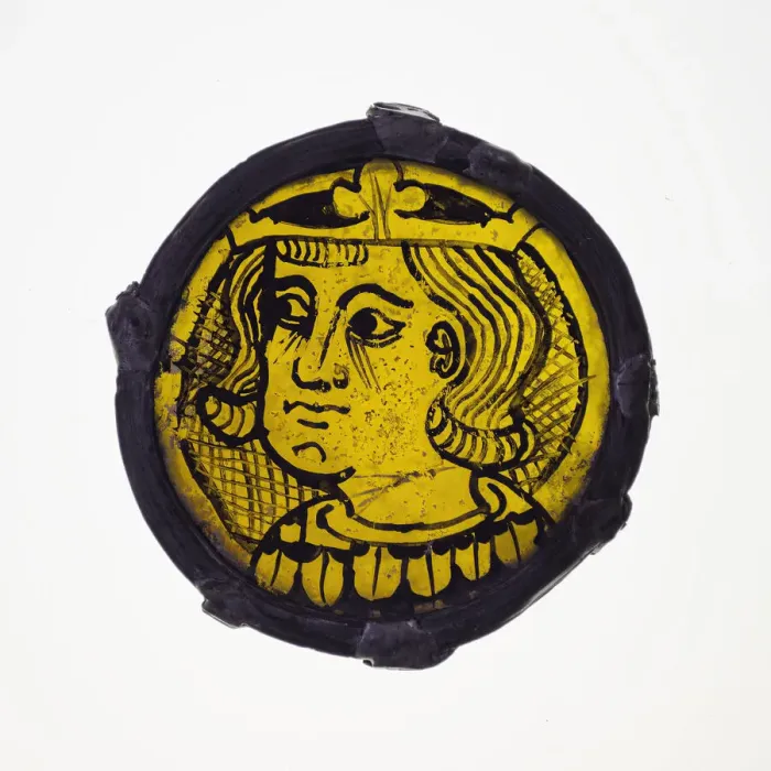 Framed Print : Glass Fragment, European, 13th century. Creator: Unknown Framed Print : Glass Fragment, European, 13th century. Creator: Unknown