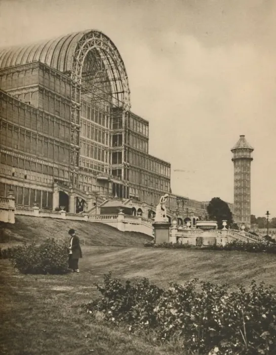 Framed Print : Glass and Girders of the Crystal Palace at Sydenham, c1935. Creator: Donald McLeish Framed Print : Glass and Girders of the Crystal Palace at Sydenham, c1935. Creator: Donald McLeish