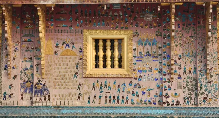 Framed Print : Glass Mosaics in the Wat Xieng Thong, Luang Prabang, Laos, 1950s. Artist: Anonymous master Framed Print : Glass Mosaics in the Wat Xieng Thong, Luang Prabang, Laos, 1950s. Artist: Anonymous master
