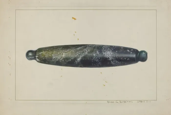 Framed Print : Glass Rolling Pin, c. 1938. Creator: Amos C. Brinton Framed Print : Glass Rolling Pin, c. 1938. Creator: Amos C. Brinton