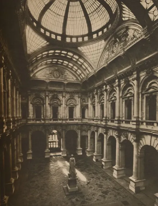 Framed Print : Glass-Roofed Interior Court of the Royal Exchange, c1935. Creator: Joel Framed Print : Glass-Roofed Interior Court of the Royal Exchange, c1935. Creator: Joel