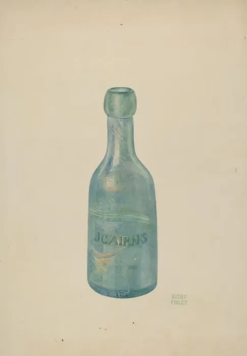 Framed Print : Glass Soda Bottle, c. 1940. Creator: Bisby Finley Framed Print : Glass Soda Bottle, c. 1940. Creator: Bisby Finley