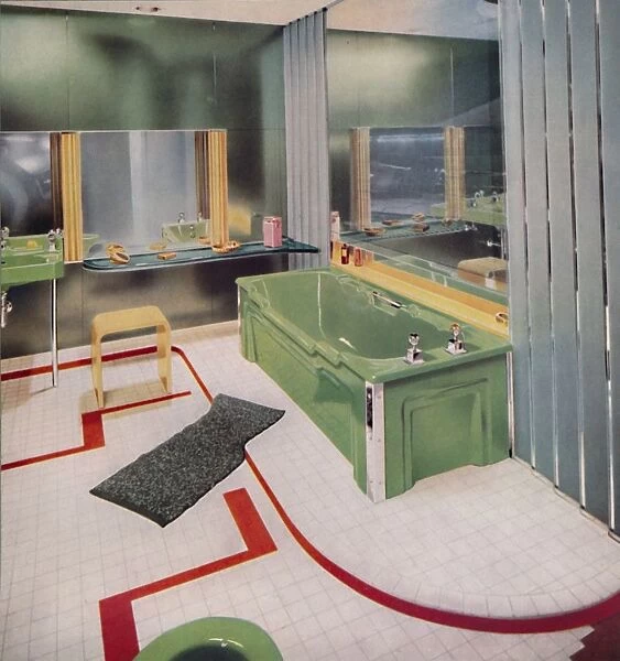 Glass and tile in the modern Bathroom, 1938