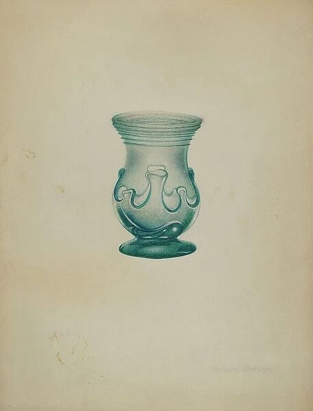 Glass Vase, 1935 / 1942. Creator: Richard Whitaker