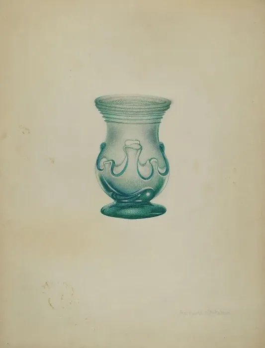 Framed Print : Glass Vase, 1935 / 1942. Creator: Richard Whitaker