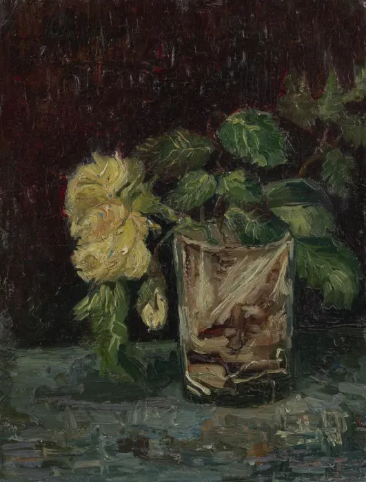 Framed Print : Glass with Yellow Roses Framed Print : Glass with Yellow Roses
