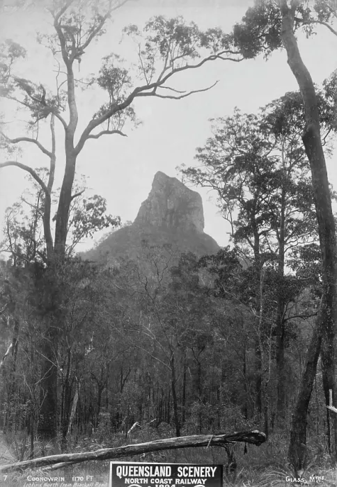 Framed Print : Glasshouse Mountains, Coonowrin, 1894. Creator: Unknown Framed Print : Glasshouse Mountains, Coonowrin, 1894. Creator: Unknown
