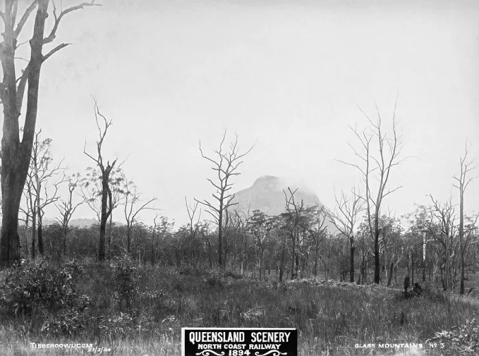 Framed Print : Glasshouse Mountains, Tibberoowuccum, 1894. Creator: Unknown Framed Print : Glasshouse Mountains, Tibberoowuccum, 1894. Creator: Unknown