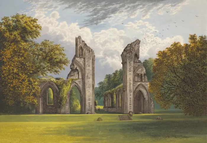 Framed Print : Glastonbury Abbey, c1880, (1897). Artist: Alexander Francis Lydon Framed Print : Glastonbury Abbey, c1880, (1897). Artist: Alexander Francis Lydon