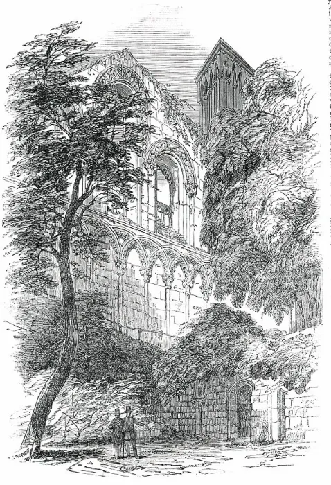 Framed Print : Glastonbury Abbey - interior of St. Joseph's Chapel, from the Crypt, 1850. Creator: Unknown Framed Print : Glastonbury Abbey - interior of St. Joseph's Chapel, from the Crypt, 1850. Creator: Unknown