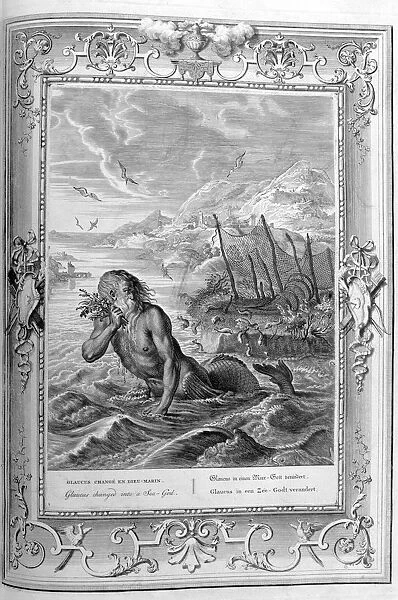 Glaucus turned into a sea god, 1733. Artist: Bernard Picart