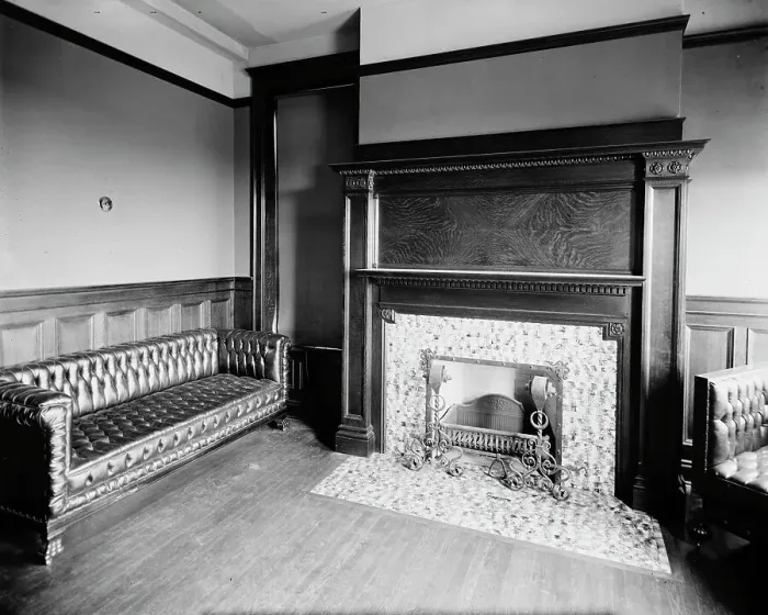 Framed Print : Glazier Stove Company, director's room, Chelsea, Mich. between 1900 and 1910. Creator: Unknown Framed Print : Glazier Stove Company, director's room, Chelsea, Mich. between 1900 and 1910. Creator: Unknown