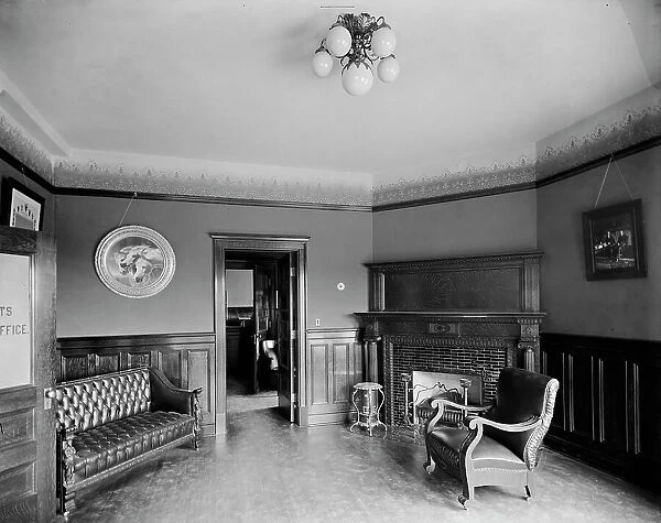 Glazier Stove Company, president's room, Chelsea, Mich. between 1900 and 1910. Creator: William H. Jackson