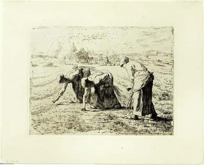 Framed Print : The Gleaners, 1855–56. Creator: Jean Francois Millet Framed Print : The Gleaners, 1855–56. Creator: Jean Francois Millet