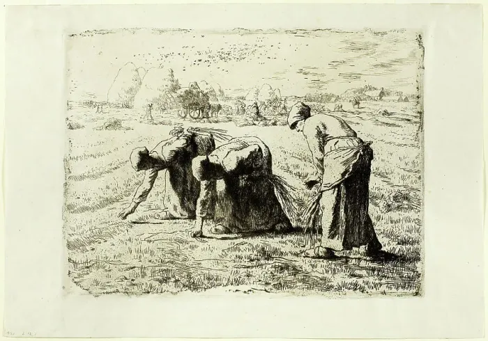 Framed Print : The Gleaners, 1855–56. Creator: Jean Francois Millet Framed Print : The Gleaners, 1855–56. Creator: Jean Francois Millet