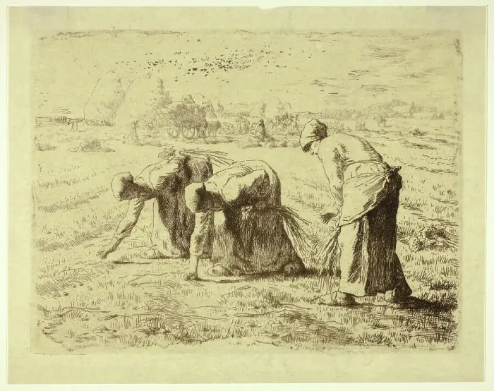 Framed Print : The Gleaners, 1855–56. Creator: Jean Francois Millet Framed Print : The Gleaners, 1855–56. Creator: Jean Francois Millet