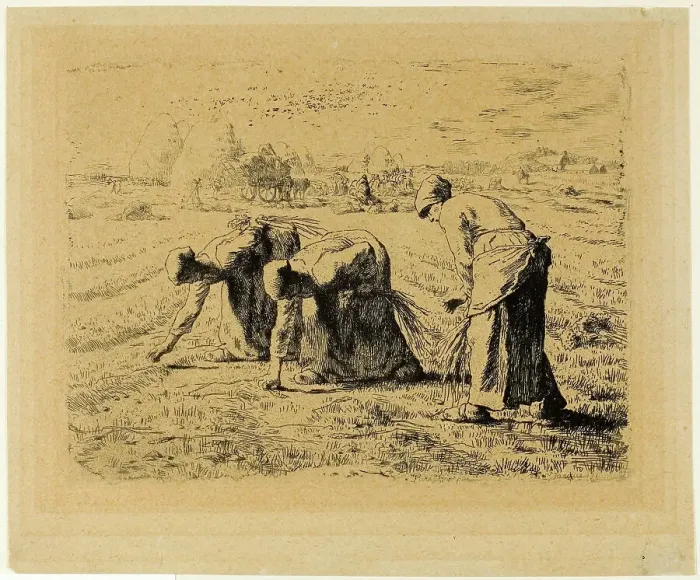 Framed Print : The Gleaners, 1855–56. Creator: Jean Francois Millet Framed Print : The Gleaners, 1855–56. Creator: Jean Francois Millet