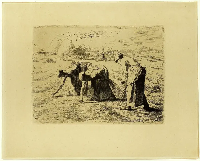 Framed Print : The Gleaners, 1855–56. Creator: Jean Francois Millet Framed Print : The Gleaners, 1855–56. Creator: Jean Francois Millet