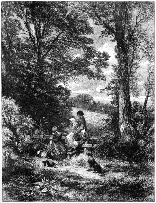 Framed Print : The Gleaners at the Stile, c1930s. Artist: Birket Foster Framed Print : The Gleaners at the Stile, c1930s. Artist: Birket Foster