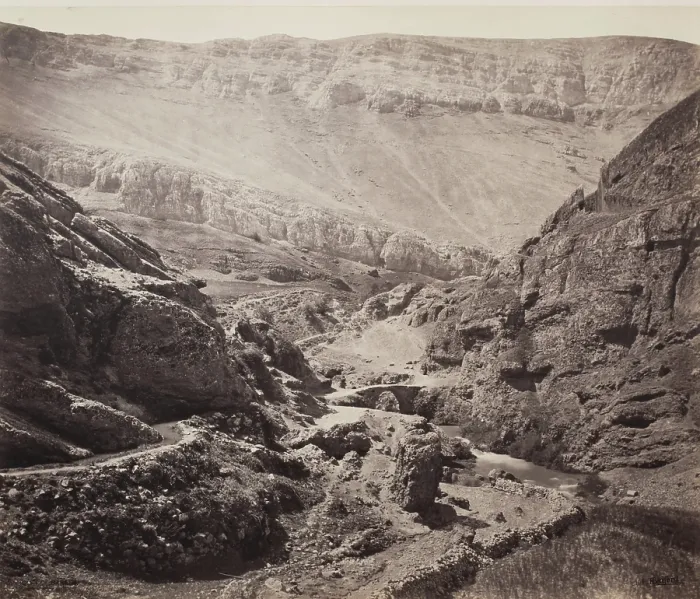 Framed Print : The Glen of Barada, 1862. Creator: Francis Bedford Framed Print : The Glen of Barada, 1862. Creator: Francis Bedford