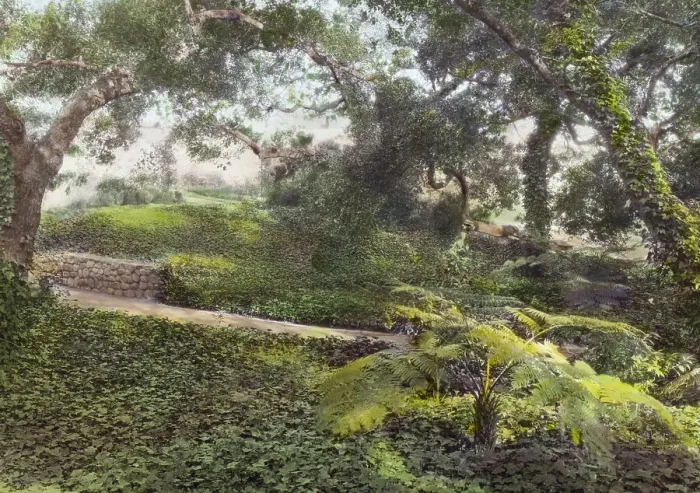 Framed Print : Glen Oaks, James Hobart Moore house, East Valley Road, Montecito, California, 1917. Creator: Frances Benjamin Johnston. Glen Oaks, James Hobart Moore house, East Valley Road, Montecito, California, 1917 Framed Print : Glen Oaks, James Hobart Moore house, East Valley Road, Montecito, California, 1917. Creator: Frances Benjamin Johnston. Glen Oaks, James Hobart Moore house, East Valley Road, Montecito, California, 1917