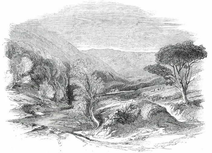 Framed Print : Glen Tilt, near the Marble Lodge, 1850. Creator: Unknown Framed Print : Glen Tilt, near the Marble Lodge, 1850. Creator: Unknown