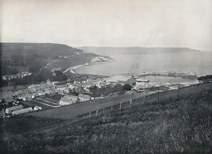 Framed Print : Glenarm - The Town and the Harbour, 1895 Framed Print : Glenarm - The Town and the Harbour, 1895