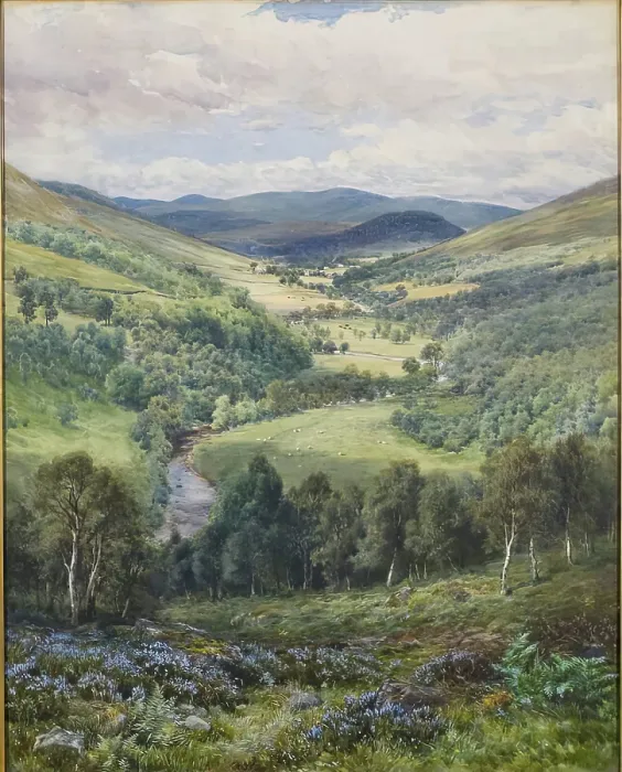 Framed Print : Glenprosen, Angus, 1885. Creator: John Mitchell Framed Print : Glenprosen, Angus, 1885. Creator: John Mitchell