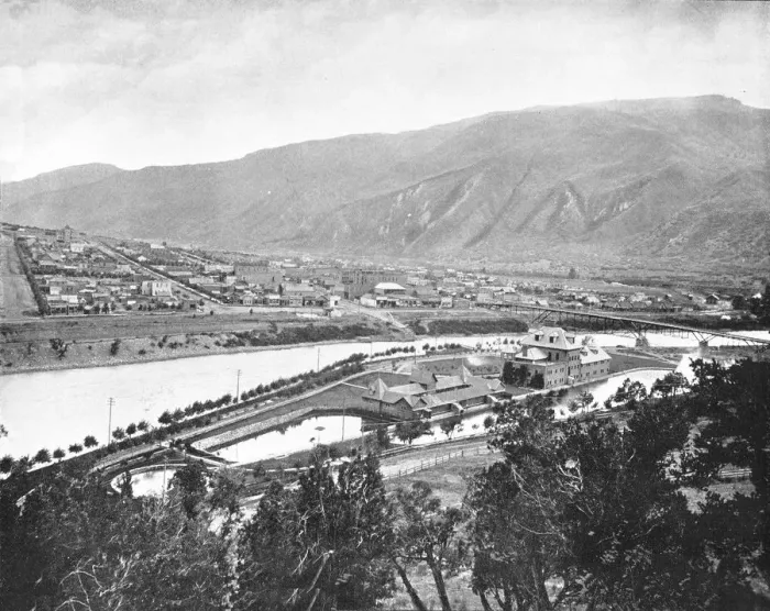 Framed Print : Glenwood Springs and Bath-House, Colorado, USA, c1900. Creator: Unknown Framed Print : Glenwood Springs and Bath-House, Colorado, USA, c1900. Creator: Unknown