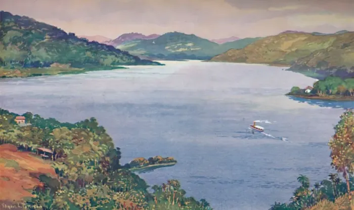 Framed Print : A glimpse of the great artificial lake at Riberao das Lages, 1914 Framed Print : A glimpse of the great artificial lake at Riberao das Lages, 1914