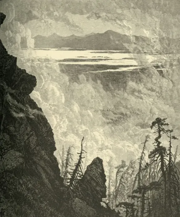 Framed Print : Glimpse of Lake Champlain, from Summit, 1874. Creator: W. J. Linton Framed Print : Glimpse of Lake Champlain, from Summit, 1874. Creator: W. J. Linton