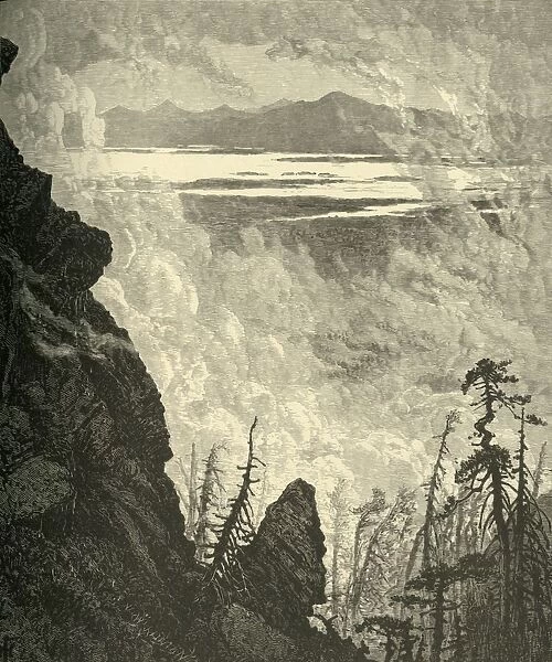 Glimpse of Lake Champlain, from Summit, 1874. Creator: W. J. Linton